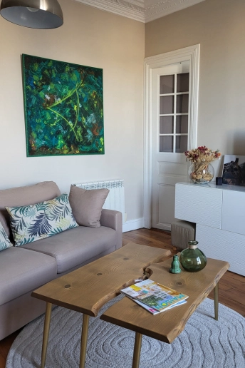 Le salon, pièce maitresse de cet appartement de 2 pièces – Projet Brune