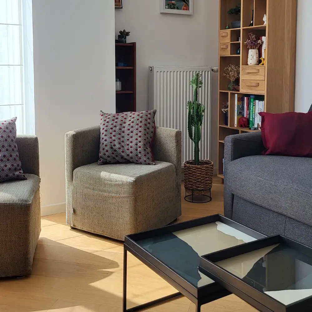 Bibliothèque et fauteuil – Projet Bontemps