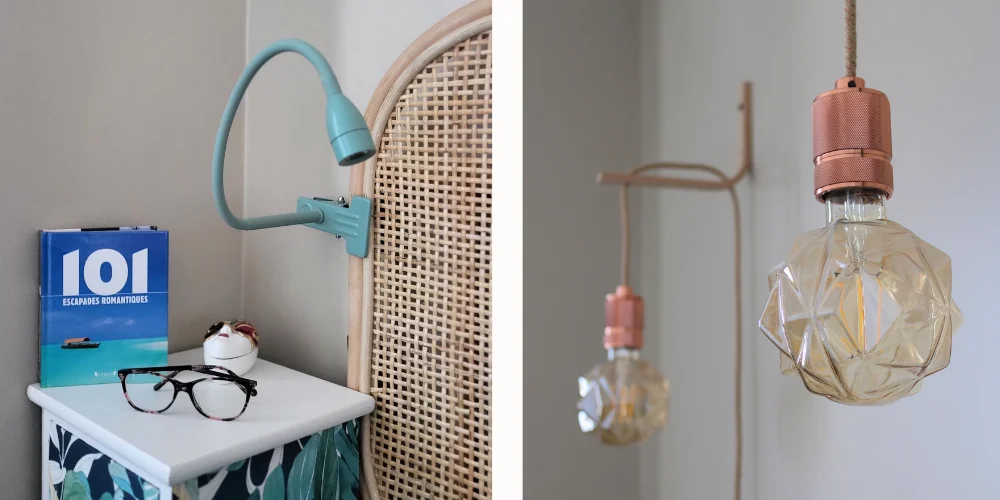 Des détails décoratifs qui participent à l’atmosphère de la chambre – Projet Brune
