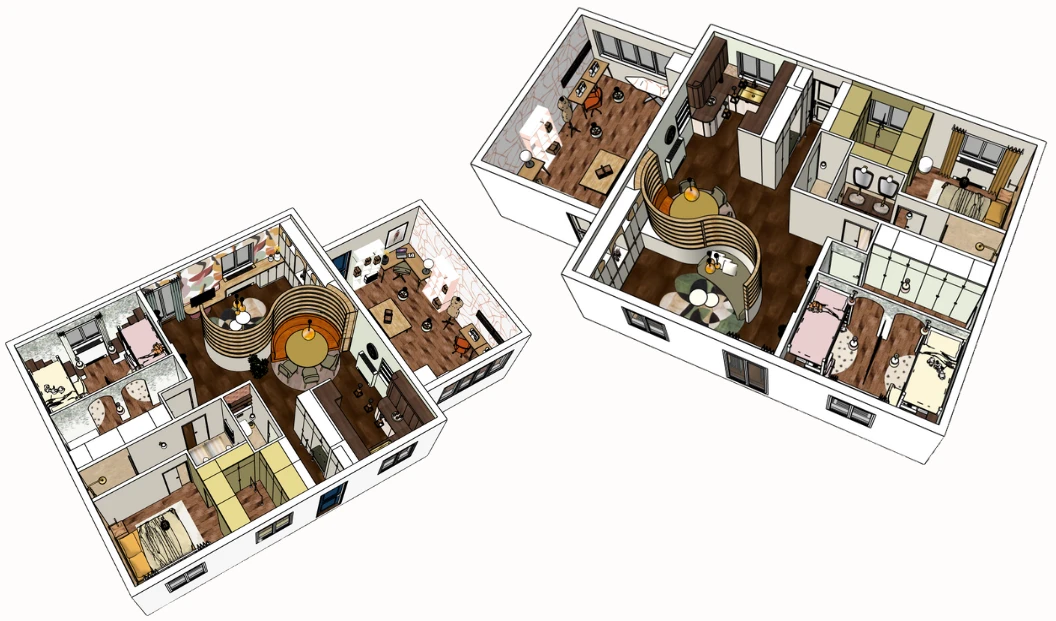 Création d'intérieur d'une maison – Projet Menestrels